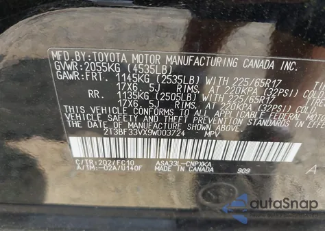 2009 Toyota Rav4 z USA, uszkodzony, nr VIN 2T3BF33VX9W003724